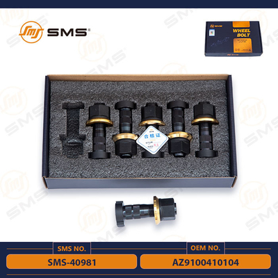 AZ9100410104 Sinotruk Howo أجزاء الهيكل برغي عجلة أمامية SMS-40981