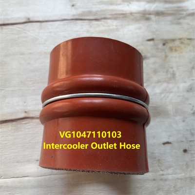 VG1047110103 خرطوم منفذ التبريد المتداخل HOWO قطاعات شاحنة VG1047110103/1 علبة العادم A7 WD615 المحرك